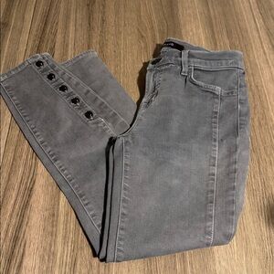 J Brand Women’s Suvi Skinny Jeans Size 25 Grey Button Ankle Excellent Condition